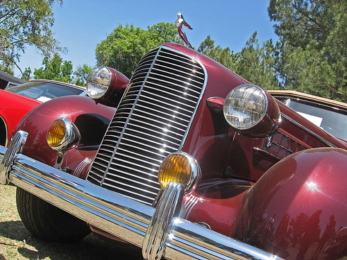 1936 Cadillac V-12 convertible coupe front