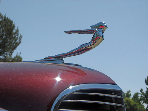 1936 Cadillac V-12 convertible coupe hood ornament