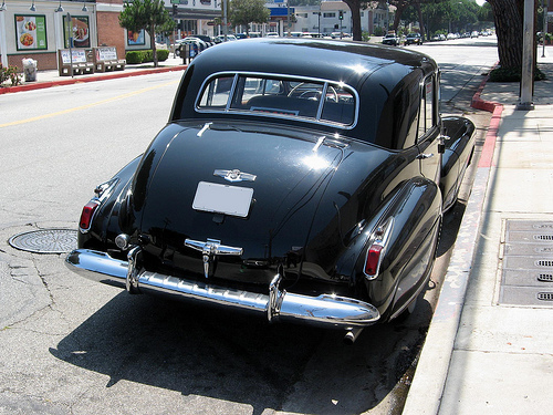 1941 Cadillac Sixty Special rear 3q view