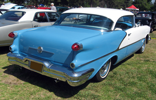 1956 Oldsmobile 88 Holiday Coupe rear 3q