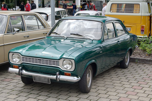 1969 Ford Escort 1100 De Luxe front 3q © 2012 Berthold Werner (CC BY-SA 3.0 Unported)